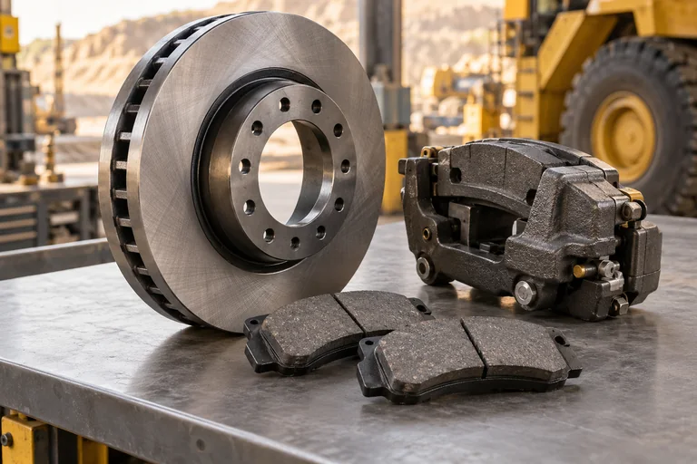 Illustrative heavy equipment brake system photography