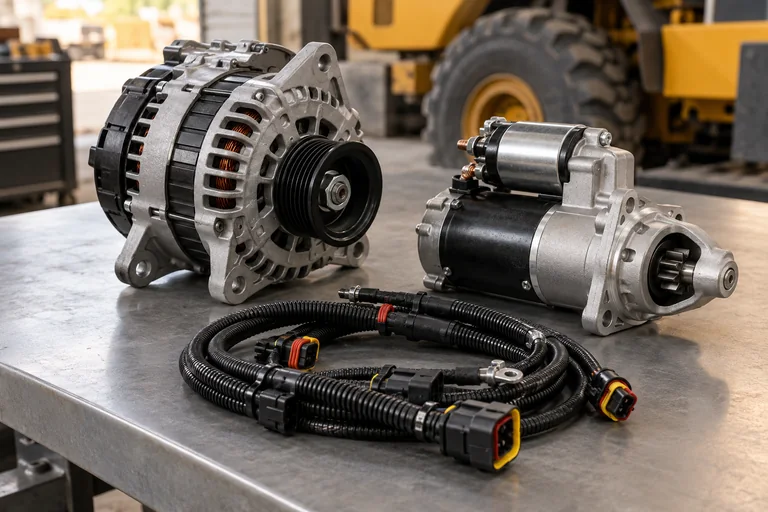 Illustrative heavy equipment electrical system photography