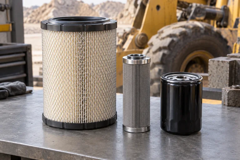 Illustrative heavy equipment filtration system photography