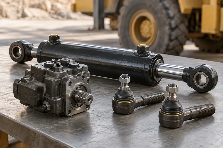 Illustrative heavy equipment steering system photography