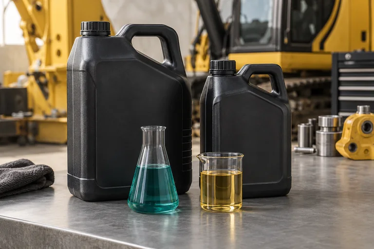 Illustrative heavy equipment technical fluids photography